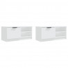 Mueble para TV 2 pzas madera contrachapada blanco 80x35x36.5 cm 4