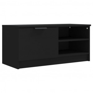 Mueble para TV madera contrachapada negro 80x35x36.5 cm H