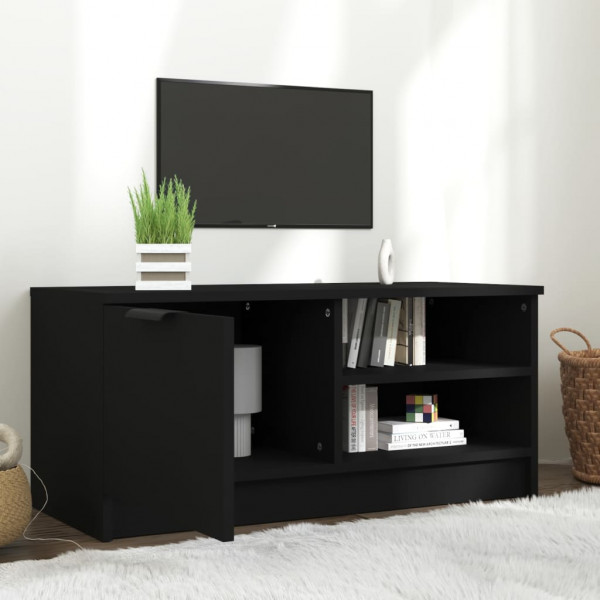 Mueble para TV madera contrachapada negro 80x35x36.5 cm M 3