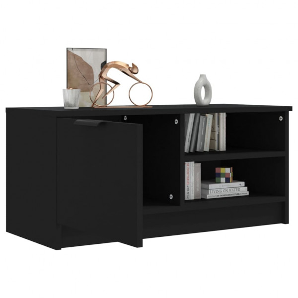 Mueble para TV madera contrachapada negro 80x35x36.5 cm M 4
