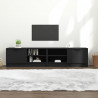 Mueble para TV 2 pzas madera contrachapada negro 80x35x36.5 cm 1