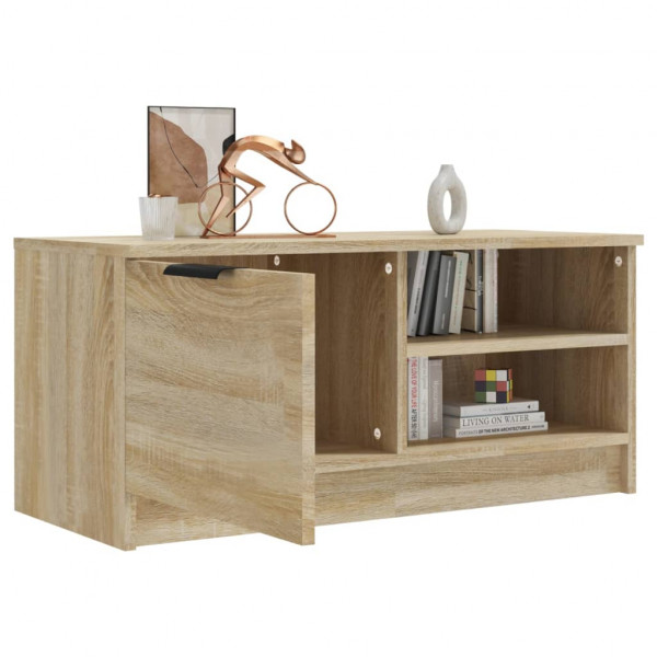 Mueble de TV madera contrachapada roble Sonoma 80x35x36.5 cm M 4