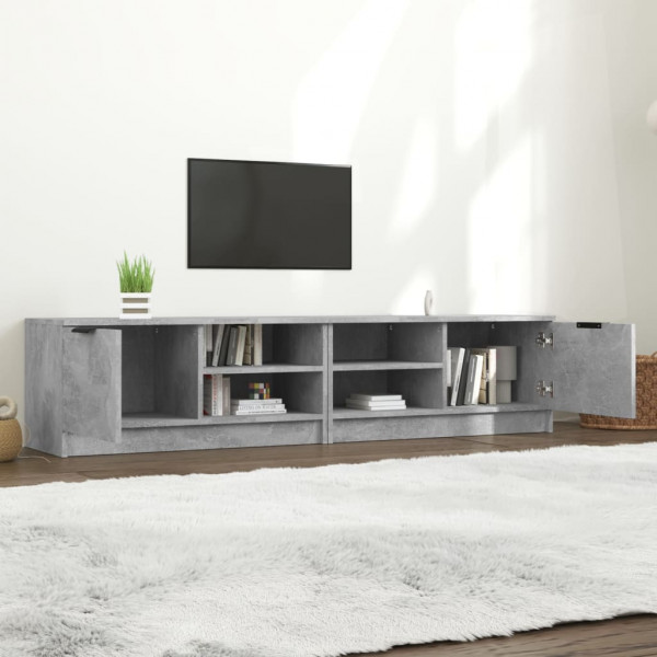 Mueble de TV 2 pzas madera contrachapada hormigón 80x35x36.5 cm M 3