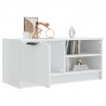 Mueble de TV madera contrachapada blanco brillante 80x35x36.5cm 4