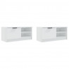 Móveis TV 2pcs 80x35x36.5cm derivados madeira branco brilhante 4