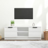Mueble de TV madera contrachapada blanco brillo 102x35x36.5 cm 1