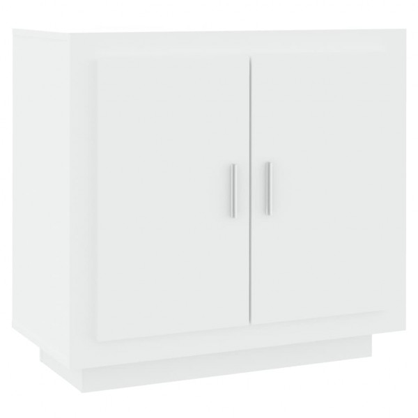 Aparador de madera contrachapada blanco 80x40x75 cm M 2