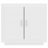 Aparador de madera contrachapada blanco 80x40x75 cm 3