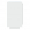 Aparador de madera contrachapada blanco 80x40x75 cm 4
