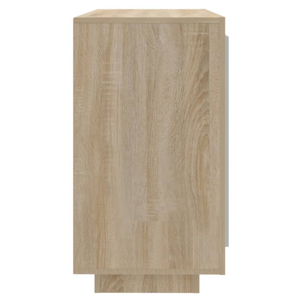 Aparador de madera contrachapada roble Sonoma 80x40x75 cm M 4