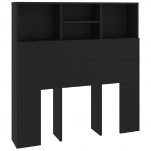 Mueble cabecero negro 100x19x103.5 cm H