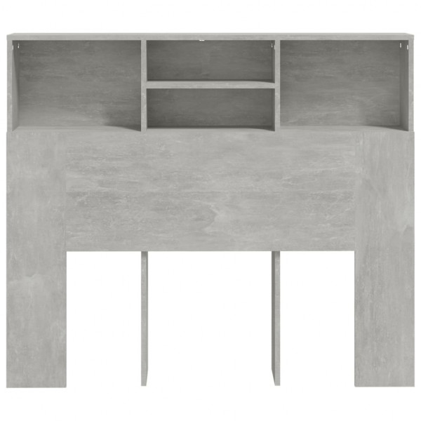 Mueble cabecero gris hormigón 120x19x103.5 cm M 5