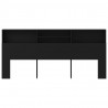 Mueble cabecero negro 220x19x103.5 cm 3