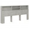 Mueble cabecero gris hormigón 220x19x103.5 cm 2