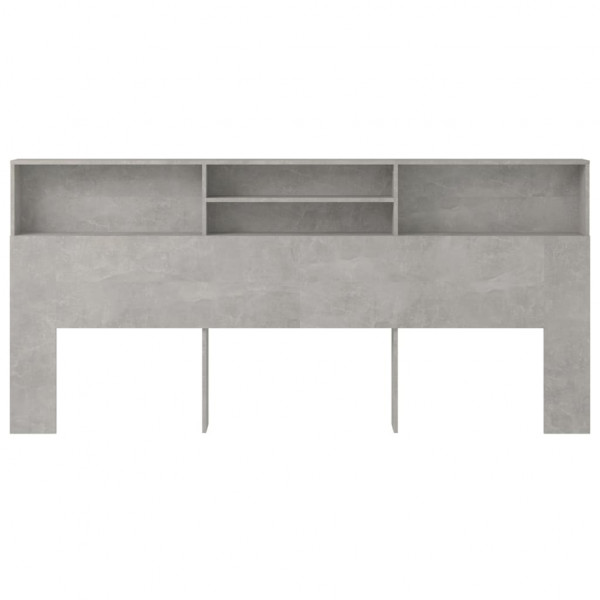 Mueble cabecero gris hormigón 220x19x103.5 cm M 3
