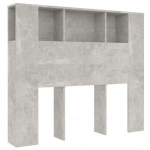 Mueble cabecero gris hormigón 120x18.5x104.5 cm H