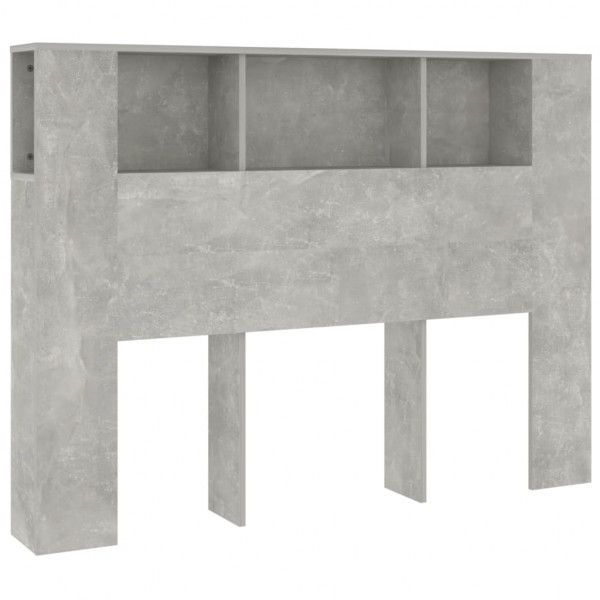 Mueble cabecero gris hormigón 140x18.5x104.5 cm M 2