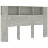 Mueble cabecero gris hormigón 160x18.5x104.5 cm 1