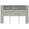 Mueble cabecero gris hormigón 160x18.5x104.5 cm 2