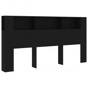 Mueble cabecero negro 200x18.5x104.5 cm H