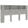 Mueble cabecero gris hormigón 200x18.5x104.5 cm 2
