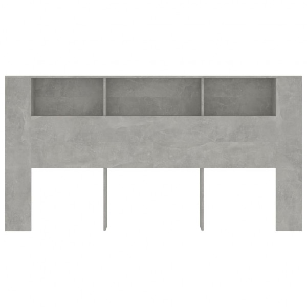 Mueble cabecero gris hormigón 200x18.5x104.5 cm M 3