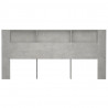 Mueble cabecero gris hormigón 220x18.5x104.5 cm 4