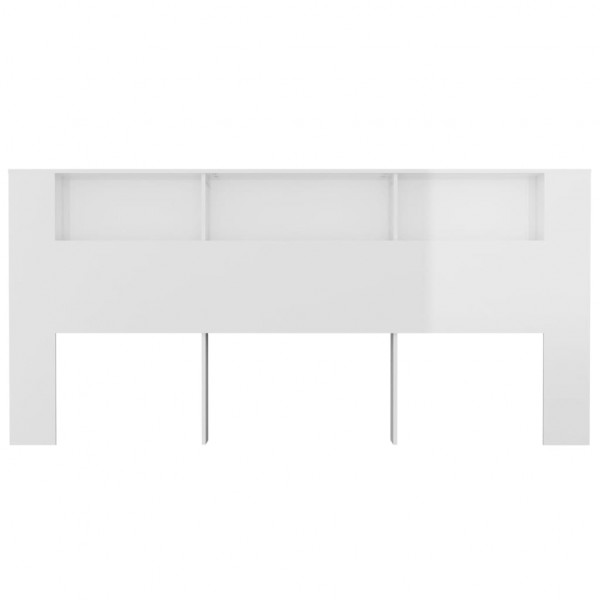 Armário de cabeceira 220x18.5x104.5 cm branco brilhante M 4