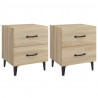 Mesas de cabeceira 2 pcs 40x35x47.5 cm cor carvalho sonoma 2