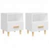 Mesas de cabeceira 2 pcs 40x35x47 cm branco 2