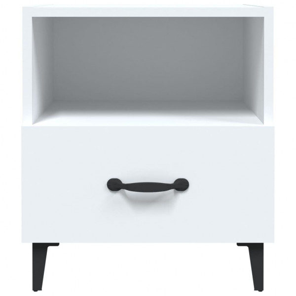 Mesa de cabeceira derivados de madeira branco M 3