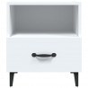 Mesa de cabeceira derivados de madeira branco 3