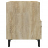 Mesita de noche madera contrachapada color roble Sonoma 4