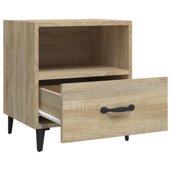 Mesita de noche madera contrachapada color roble Sonoma M 5