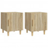 Mesitas de noche 2 uds madera contrachapada color roble Sonoma 2