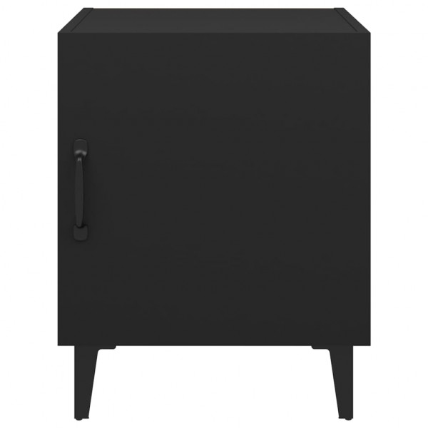 Mesas de cabeceira 2 pcs madeira processada preto M 4