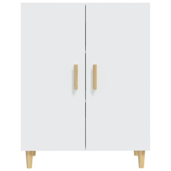 Aparador de madera contrachapada blanco 70x34x90 cm M 3