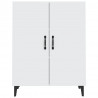Aparador de madera contrachapada blanco 70x34x90 cm 3