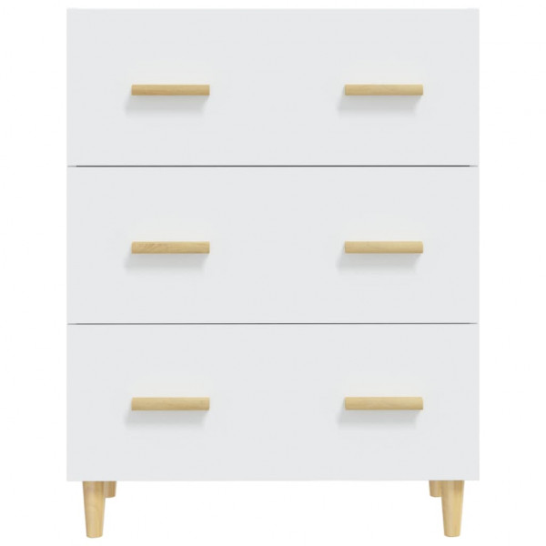 Aparador de madera contrachapada blanco 70x34x90 cm M 3