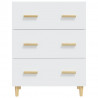 Aparador de madera contrachapada blanco 70x34x90 cm 3