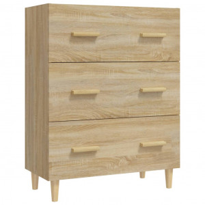 Aparador de madera contrachapada roble Sonoma 70x34x90 cm H
