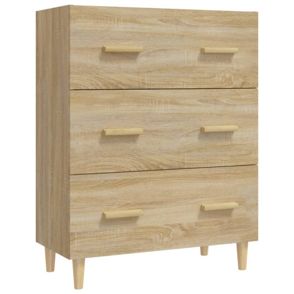 Aparador de madera contrachapada roble Sonoma 70x34x90 cm M 2