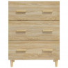 Aparador de madera contrachapada roble Sonoma 70x34x90 cm 3