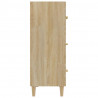 Aparador de madera contrachapada roble Sonoma 70x34x90 cm 4