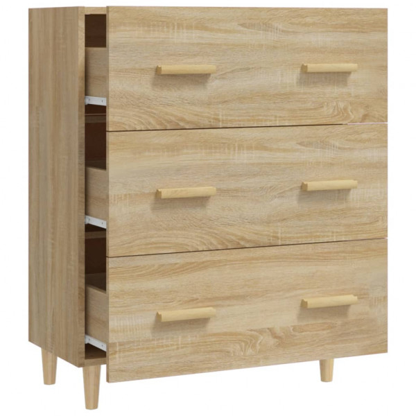 Aparador de madera contrachapada roble Sonoma 70x34x90 cm M 5