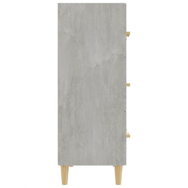 Aparador de madera contrachapada gris hormigón 70x34x90 cm M 4