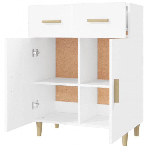 Aparador de madera contrachapada blanco 69.5x34x89 cm M 4