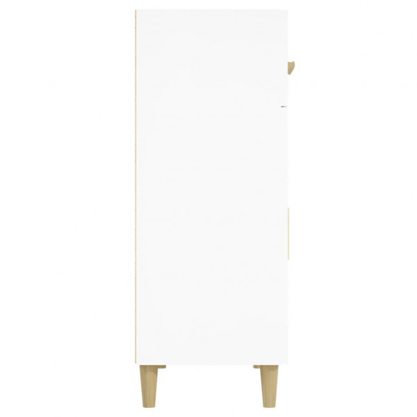 Aparador de madera contrachapada blanco 69.5x34x89 cm M 5