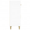 Aparador de madera contrachapada blanco 69.5x34x89 cm 5
