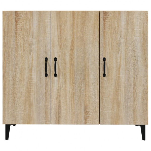 Aparador de madera de ingeniería roble Sonoma 90x34x80 cm M 5